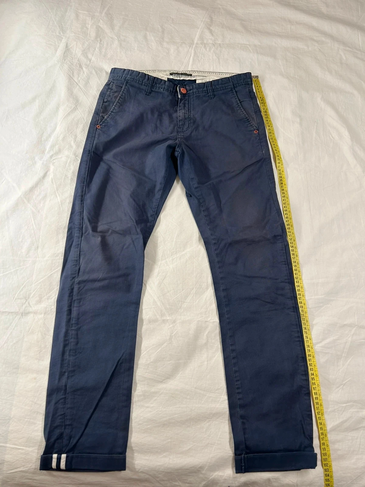Pantalon Chino bleu marine zara man